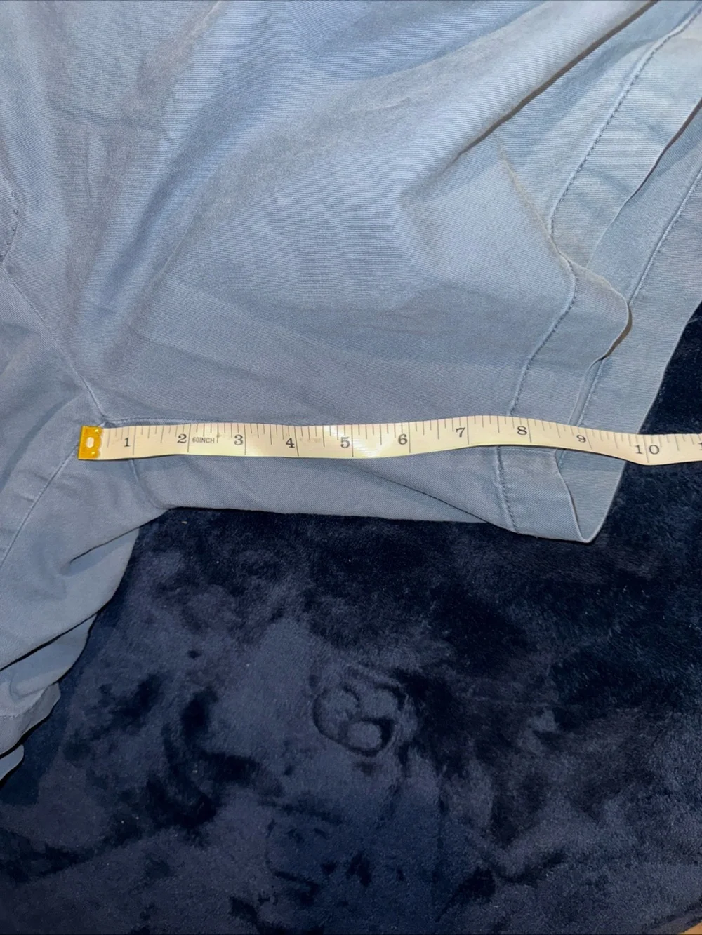 Peter Millar Mens 44 Blue Cotton Golf Chino Shorts 9 Inch Inseam Casual